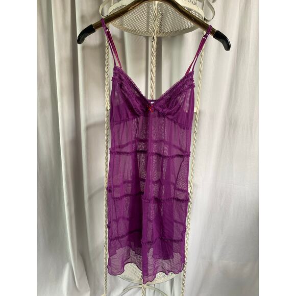 Cosabella Amore Dress Sheer Slip Dress Romantic Purple Lingerie size Medium - Picture 1 of 9